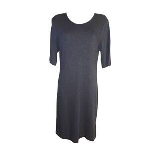 Women's Dark Blue Philosophy Dress, 3/4 Sleeves, Bodycon, Size Medium